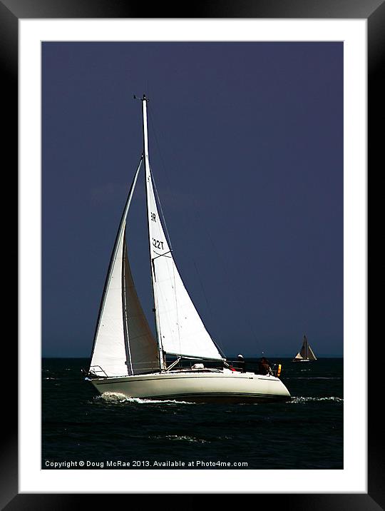 Sailing Framed Mounted Print by Doug McRae