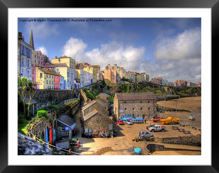 Tenby, The Sailing Club Framed Mounted Print by Martin Chambers