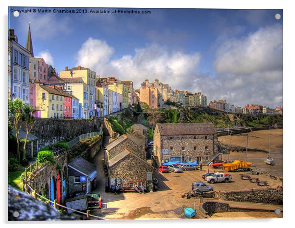 Tenby, The Sailing Club Acrylic by Martin Chambers