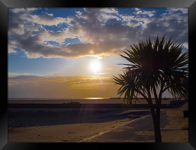 Barmouth Beach Sunset, Gwynedd, Wales, UK Framed Print by Mark Llewellyn