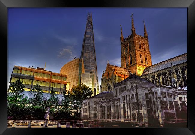 Shard and Southwark Cathedral Framed Print by Dean Messenger
