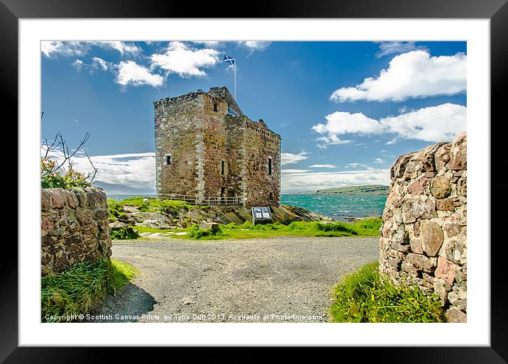Springtime at Portencross Castle , Ayrshire Framed Mounted Print by Tylie Duff Photo Art