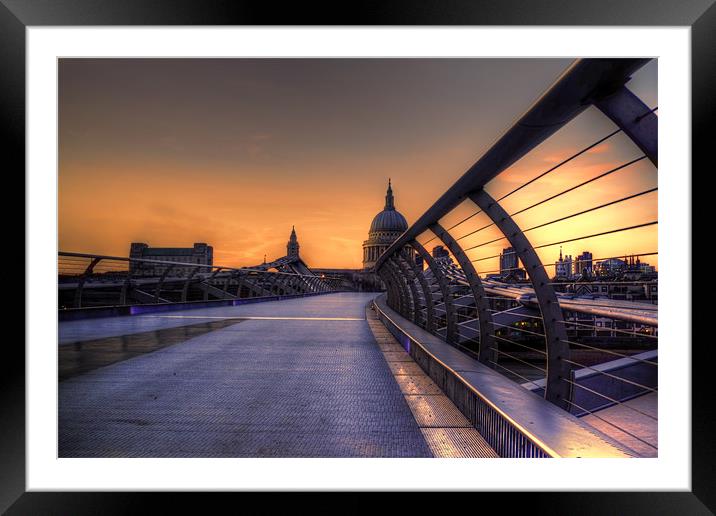 St Pauls at Sunset Framed Mounted Print by Dean Messenger