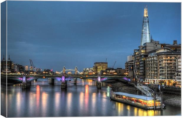 The Shard and Tower Bridge Canvas Print by Dean Messenger