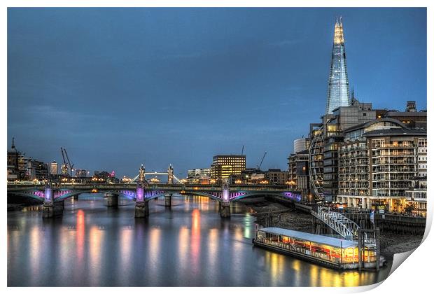 The Shard and Tower Bridge Print by Dean Messenger