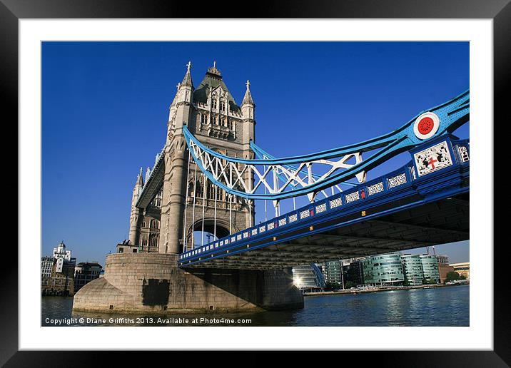 Tower Bridge, London Framed Mounted Print by Diane Griffiths
