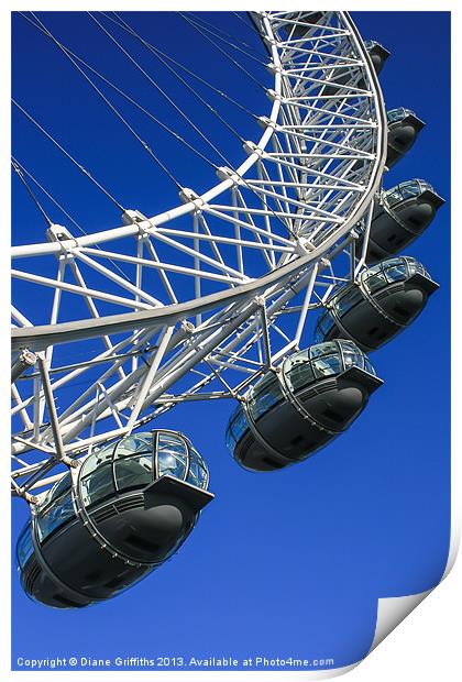 The London Eye Print by Diane Griffiths