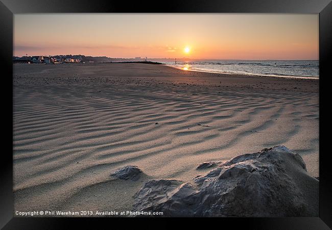Sunrise at Sandbanks Framed Print by Phil Wareham