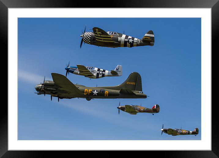 Eagle Squadron and Sally B Framed Mounted Print by Oxon Images