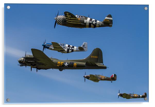 Eagle Squadron and Sally B Acrylic by Oxon Images