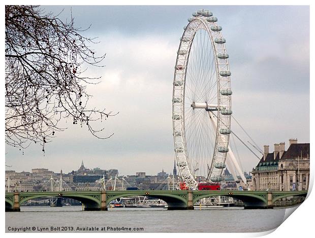 London Eye Print by Lynn Bolt