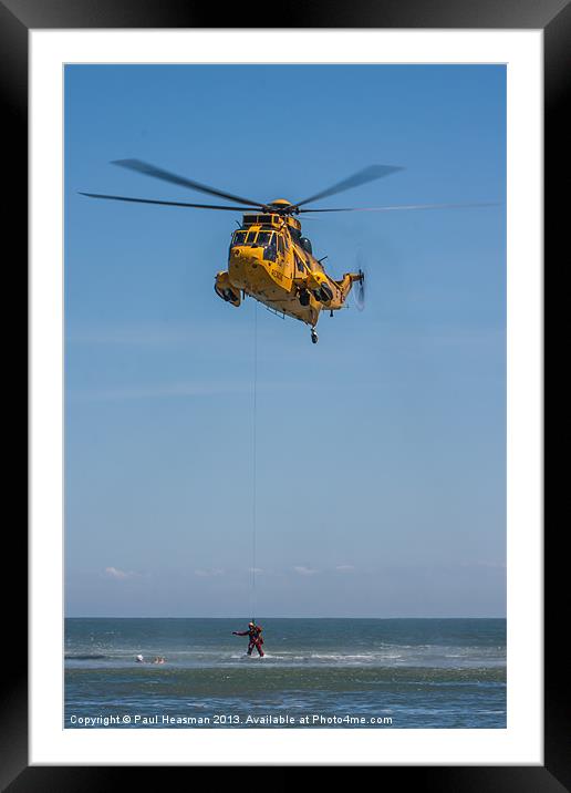 Sea King and survivor Framed Mounted Print by P H