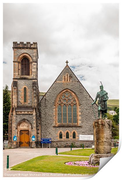 Building, Duncansburgh Macintosh parish church, Fo Print by Hugh McKean
