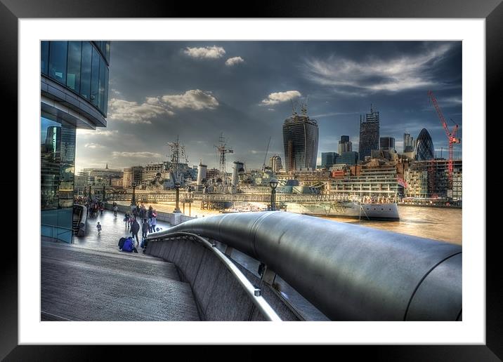London Cityscape Framed Mounted Print by Dean Messenger