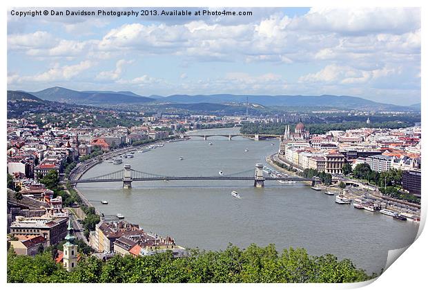 Views up the Danube Print by Dan Davidson