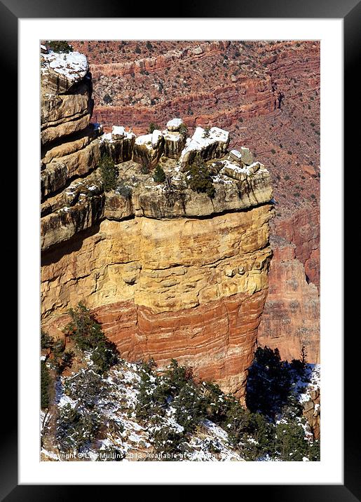A rock buttress Framed Mounted Print by Lee Mullins