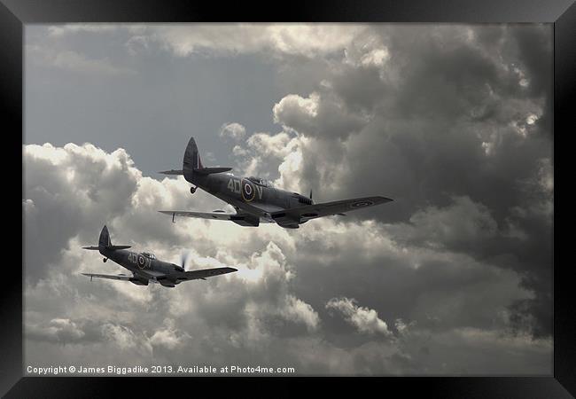 Spitfire Wingman Framed Print by J Biggadike