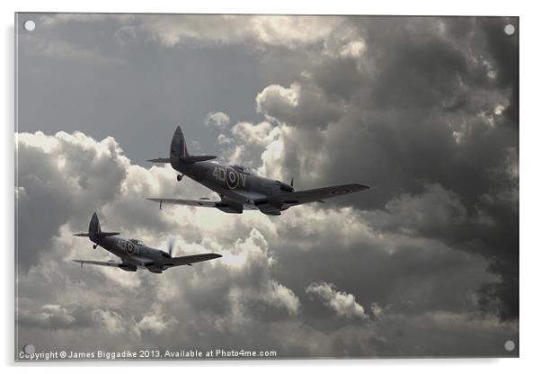 Spitfire Wingman Acrylic by J Biggadike