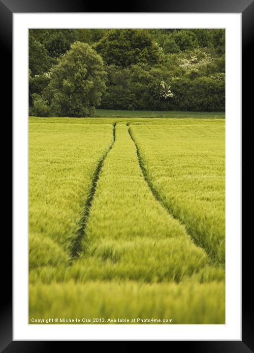 Tractor Trails Framed Mounted Print by Michelle Orai