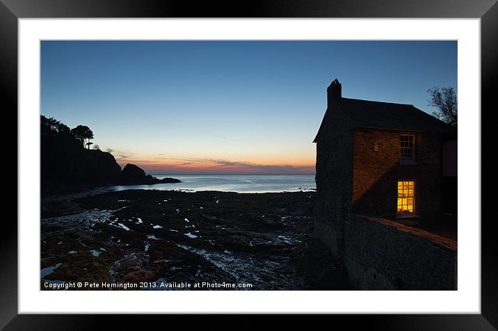 Lee Bay after everybody has gone home Framed Mounted Print by Pete Hemington