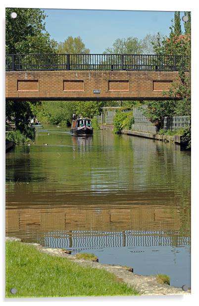 Bridge 238B Oxford Canal Acrylic by Tony Murtagh