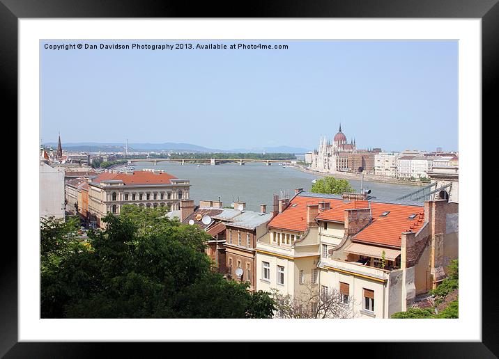 Budapest Rooftops Framed Mounted Print by Dan Davidson