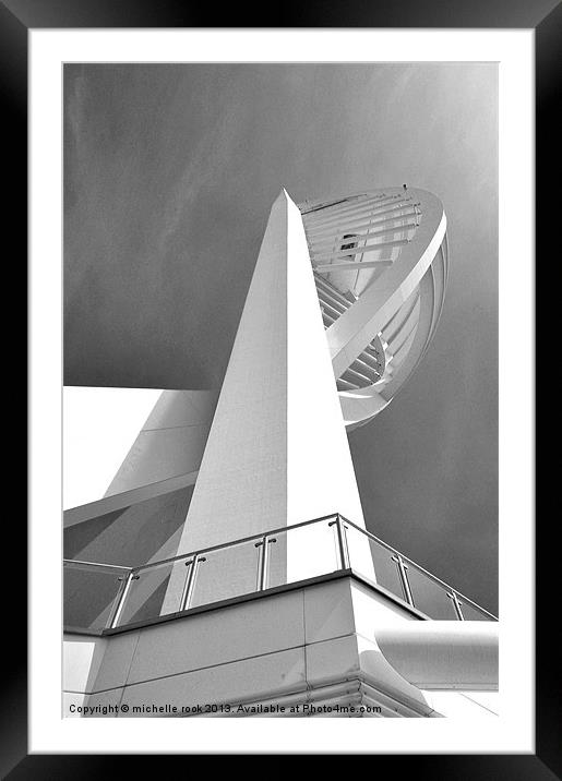 Spinnaker Tower Framed Mounted Print by michelle rook