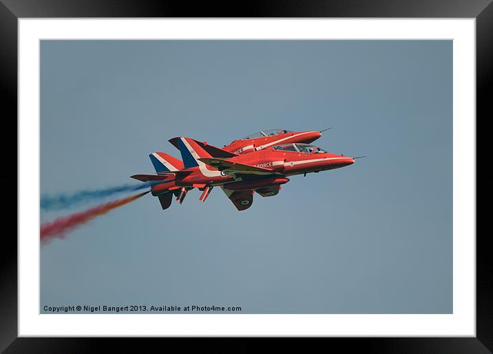 The Red Arrows Framed Mounted Print by Nigel Bangert