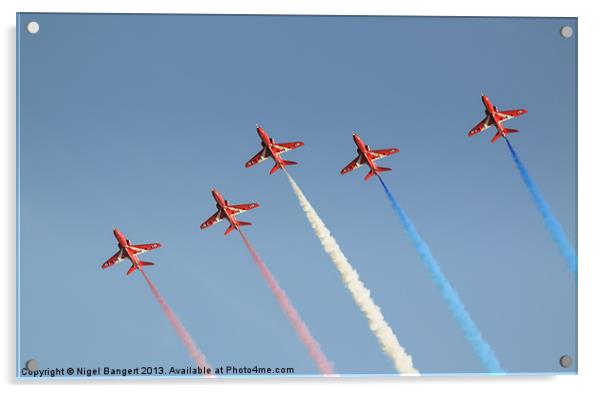The Red Arrows Acrylic by Nigel Bangert