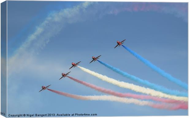 The Red Arrows Canvas Print by Nigel Bangert