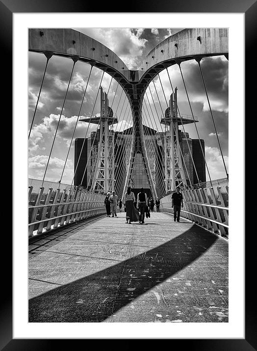 Salford Bridge Framed Mounted Print by Elaine Whitby