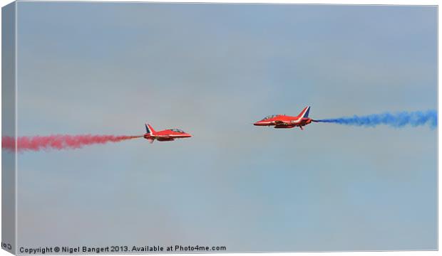 The Red Arrows Canvas Print by Nigel Bangert