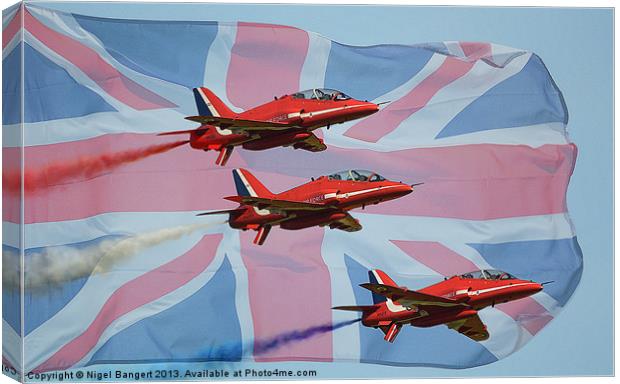 The Red Arrows Canvas Print by Nigel Bangert
