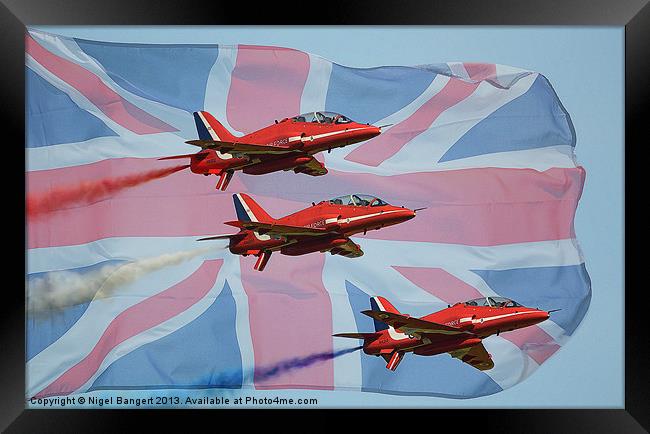 The Red Arrows Framed Print by Nigel Bangert
