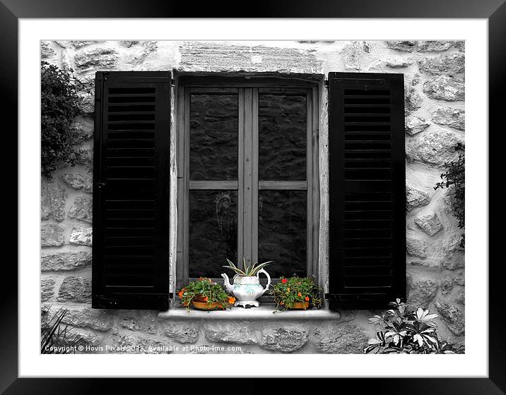 Spanish Window Framed Mounted Print by Dave Burden