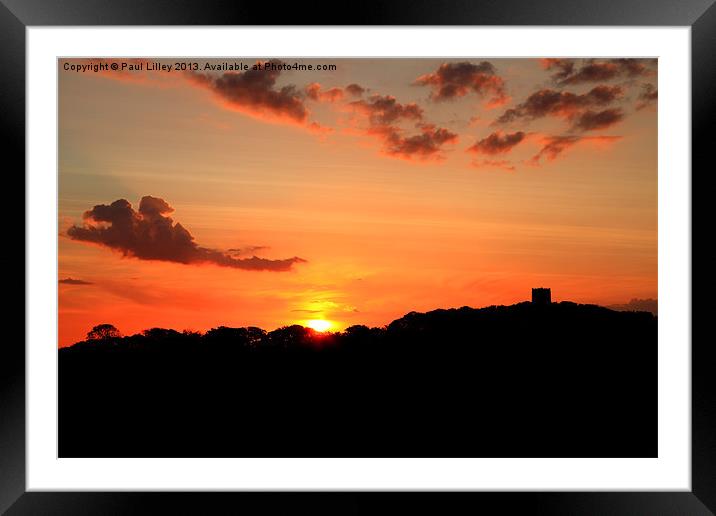 Majestic Sunset Over Coastal Village Framed Mounted Print by Digitalshot Photography