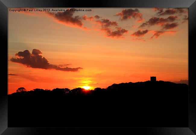 Majestic Sunset Over Coastal Village Framed Print by Digitalshot Photography