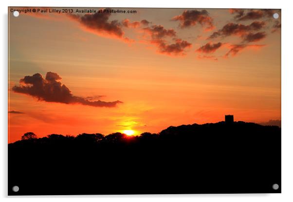 Majestic Sunset Over Coastal Village Acrylic by Digitalshot Photography