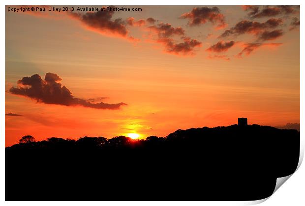 Majestic Sunset Over Coastal Village Print by Digitalshot Photography