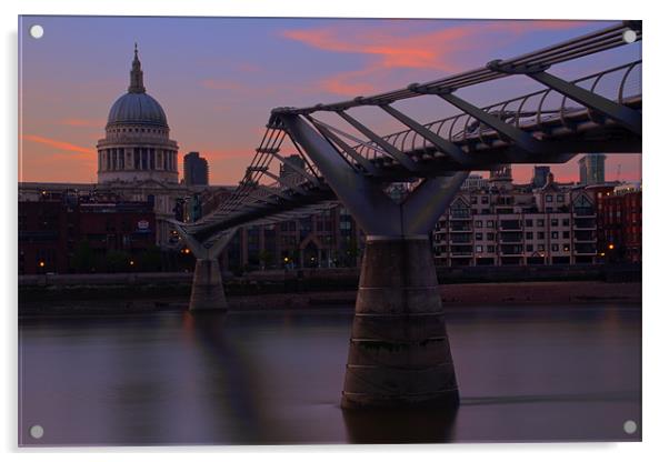 London Thames Bridges Acrylic by David French