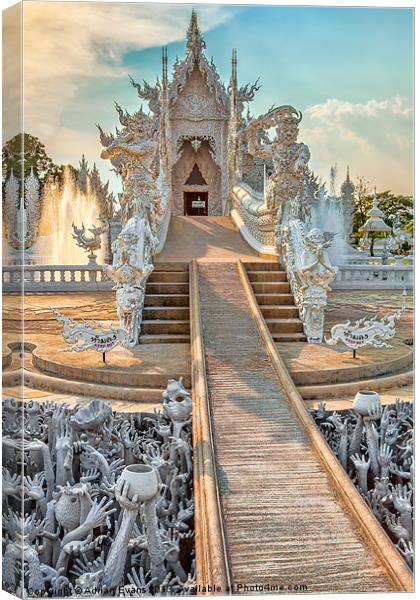 Rong Khun Temple Canvas Print by Adrian Evans