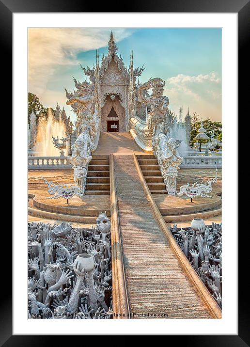 Rong Khun Temple Framed Mounted Print by Adrian Evans