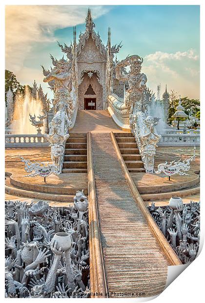 Rong Khun Temple Print by Adrian Evans