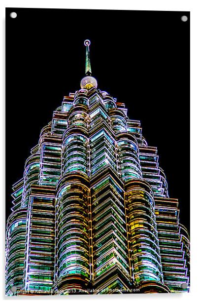 Petronas Tower Kuala Lumpur  Acrylic by Adrian Evans