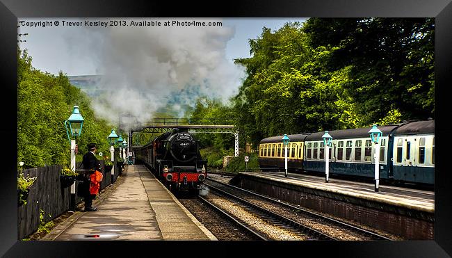 The Train Arriving Framed Print by Trevor Kersley RIP