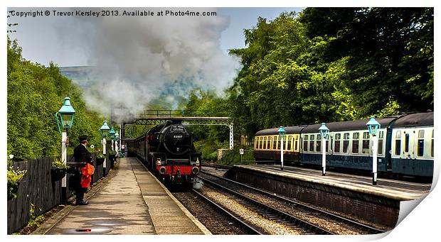 The Train Arriving Print by Trevor Kersley RIP