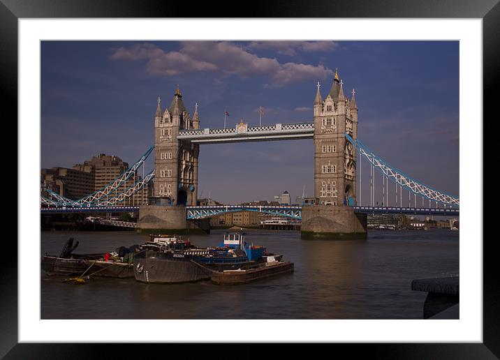 Tower Thames Bridge Framed Mounted Print by David French