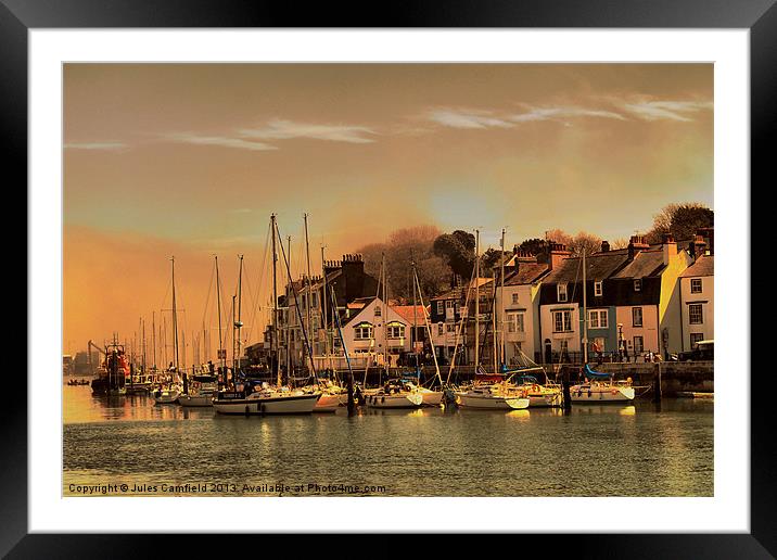 Weymouth Harbour Framed Mounted Print by Jules Camfield