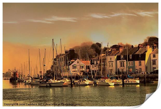 Weymouth Harbour Print by Jules Camfield