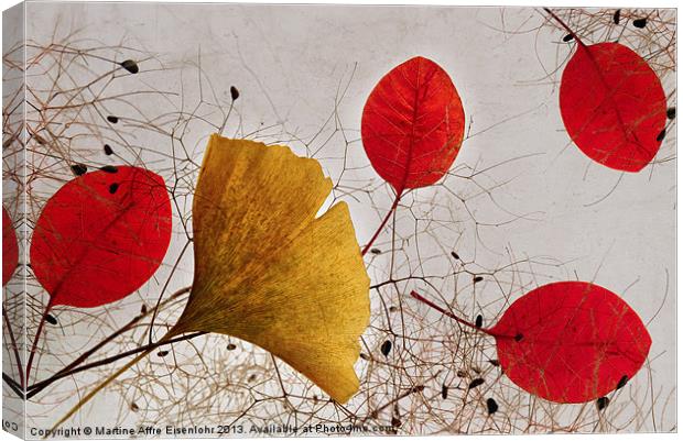 Falling leaves Canvas Print by Martine Affre Eisenlohr